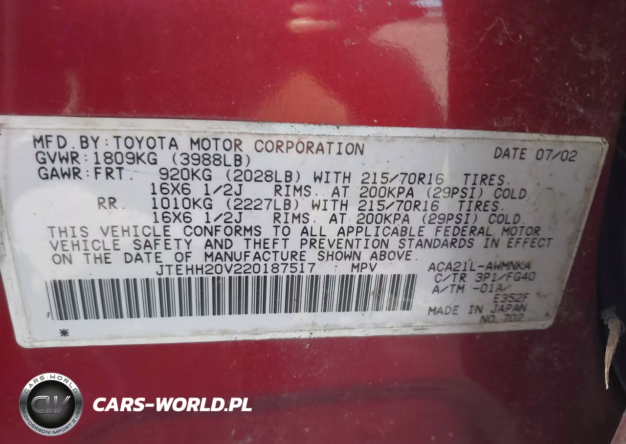 2002 Toyota Rav4 VIN:JTEHH20V220187517 - 9