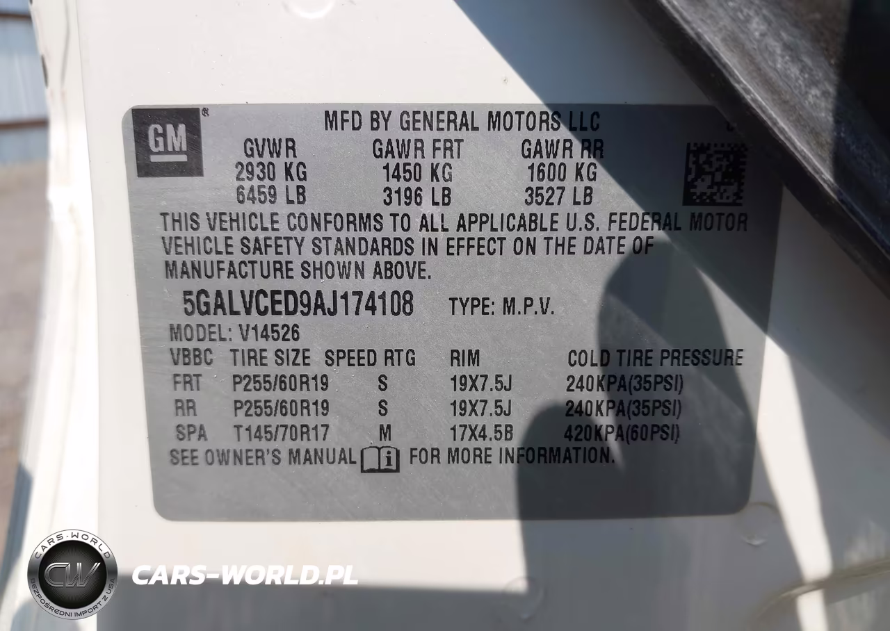2010 Buick Enclave 2Xl VIN:5GALVCED9AJ174108 - 9