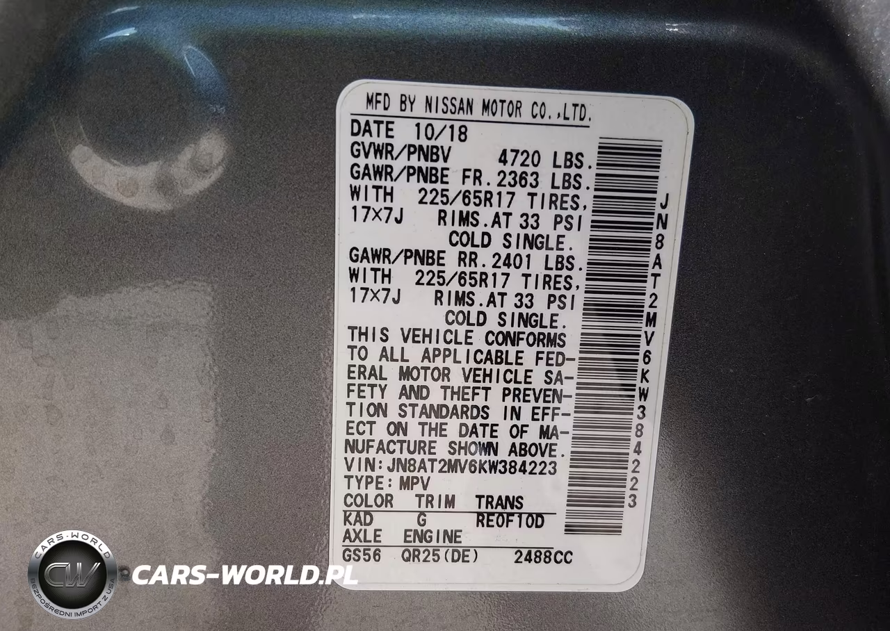 2019 Nissan Rogue Sv VIN:JN8AT2MV6KW384223 - 9