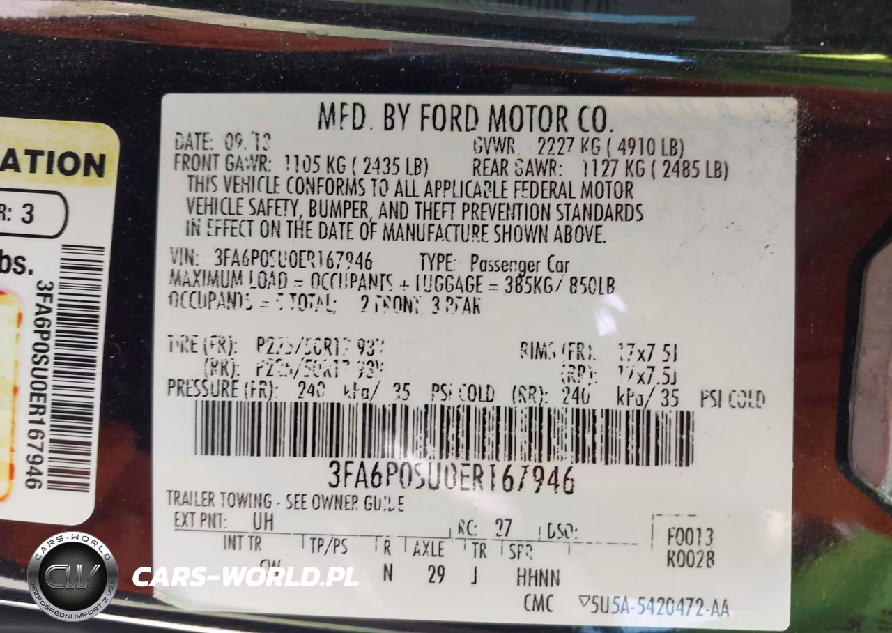 2014 Ford Fusion Energi Titanium VIN:3FA6P0SU0ER167946 - 9