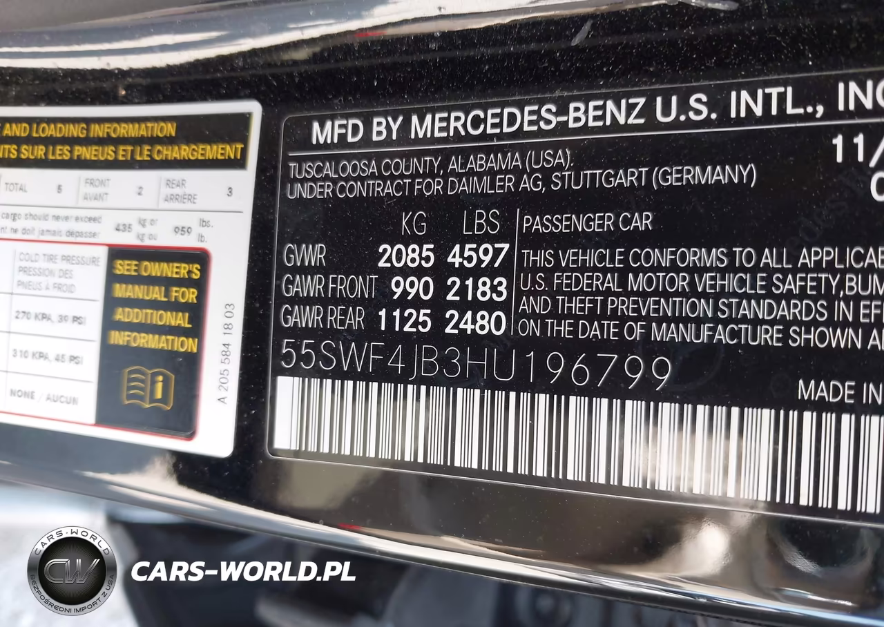 2017 Mercedes-Benz C 300 VIN:55SWF4JB3HU196799 - 9