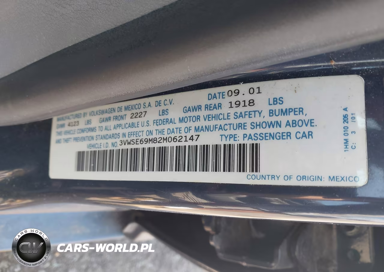 2002 Volkswagen Jetta Gls 1.8L VIN:3VWSE69M82M062147 - 9