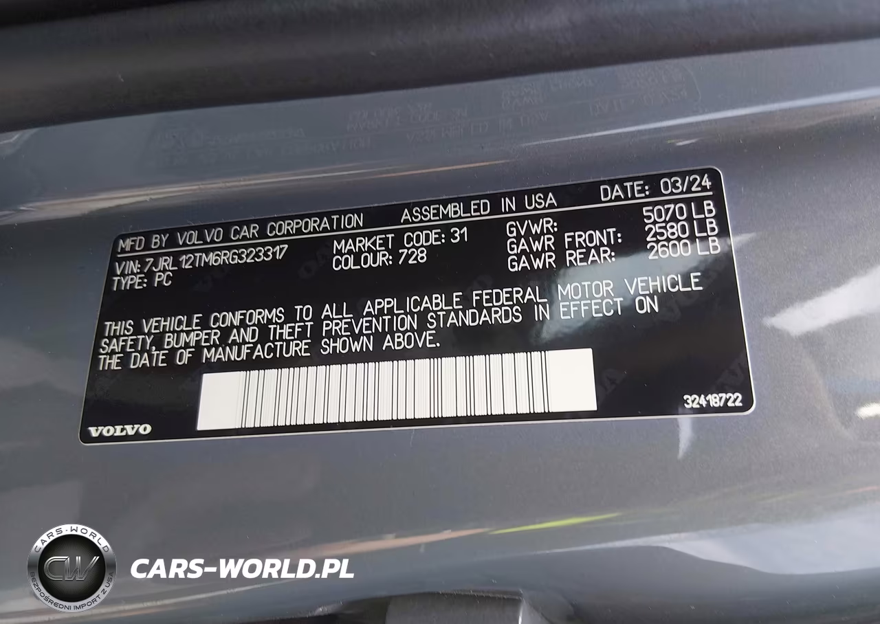2024 Volvo S60 B5 Ultimate Dark Theme VIN:7JRL12TM6RG323317 - 9
