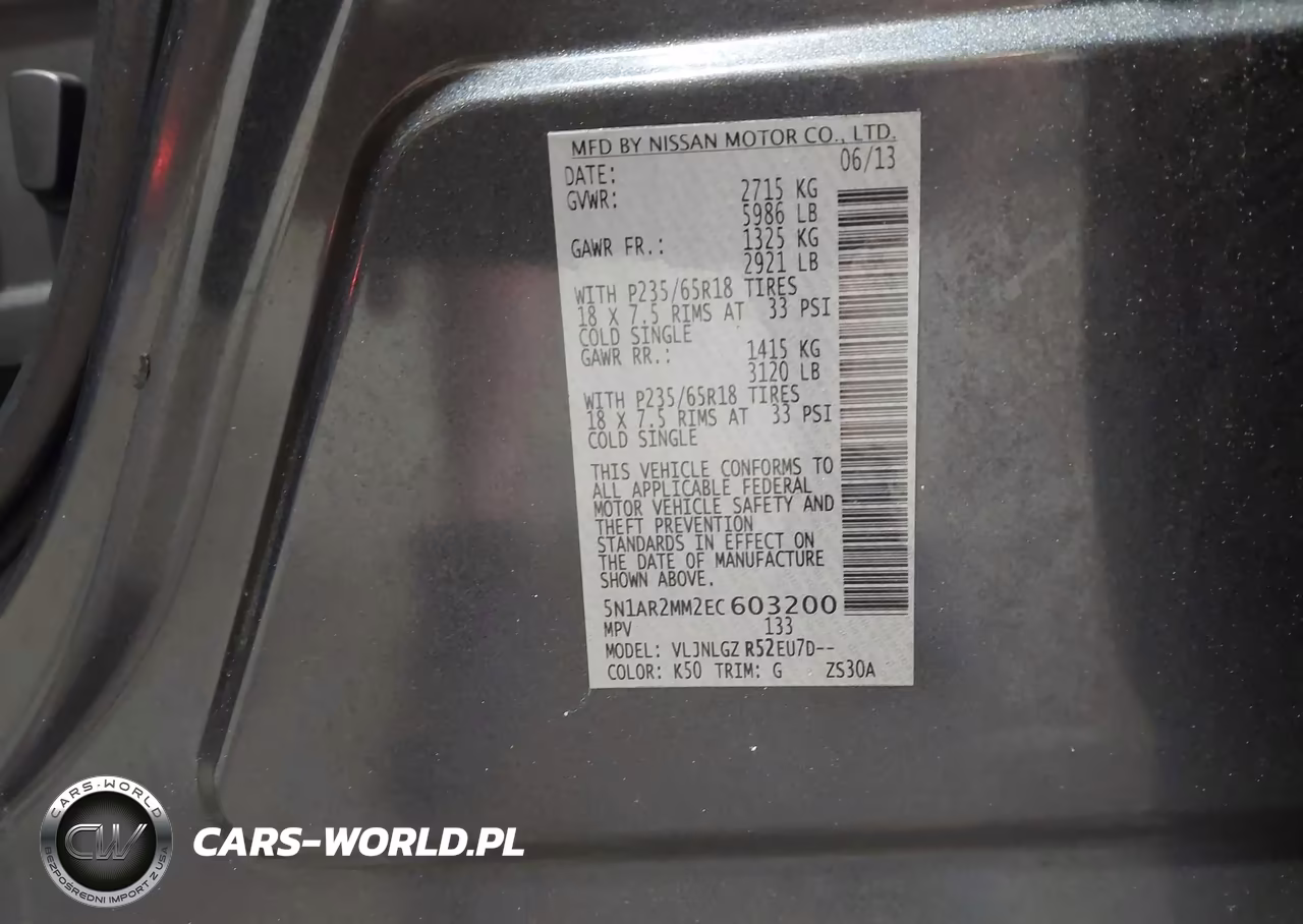 2014 Nissan Pathfinder Sl VIN:5N1AR2MM2EC603200 - 9