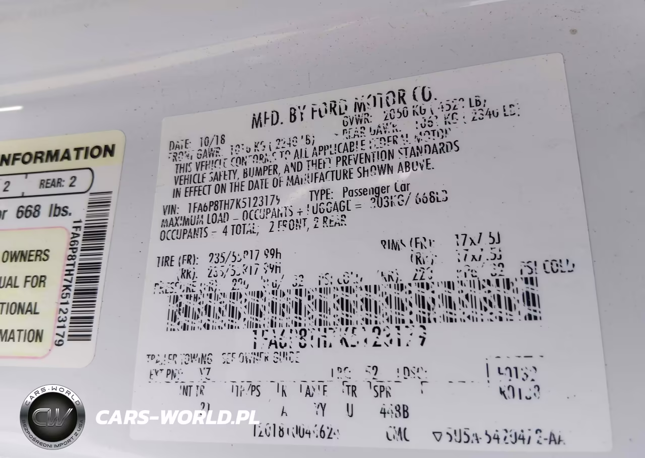 2019 Ford Mustang Ecoboost VIN:1FA6P8TH7K5123179 - 9