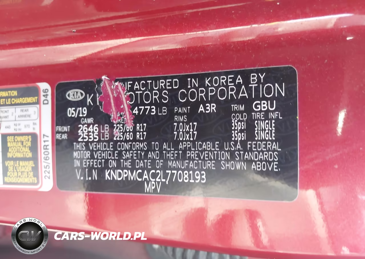 2020 Kia Sportage Lx VIN:KNDPMCAC2L7708193 - 9
