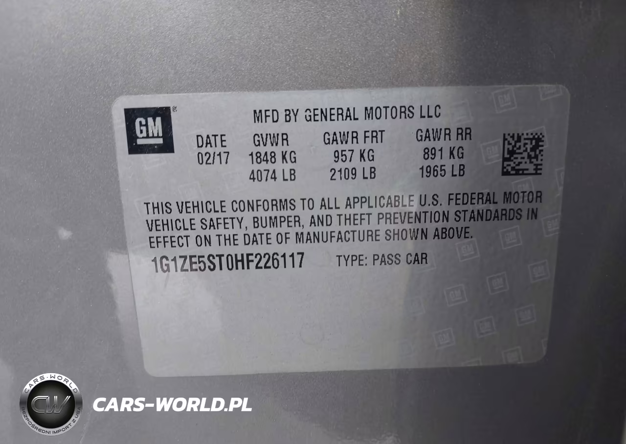 2017 Chevrolet Malibu 1Lt VIN:1G1ZE5ST0HF226117 - 9