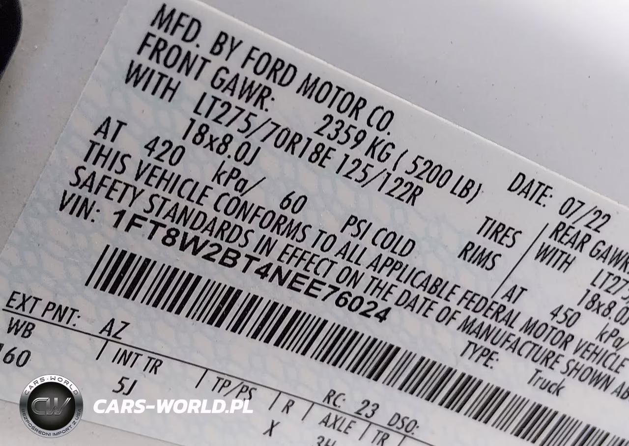 2022 Ford F-250 Lariat VIN:1FT8W2BT4NEE76024 - 9