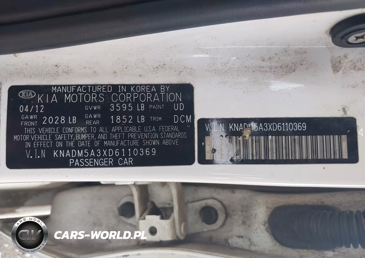 2013 Kia Rio Lx VIN:KNADM5A3XD6110369 - 9