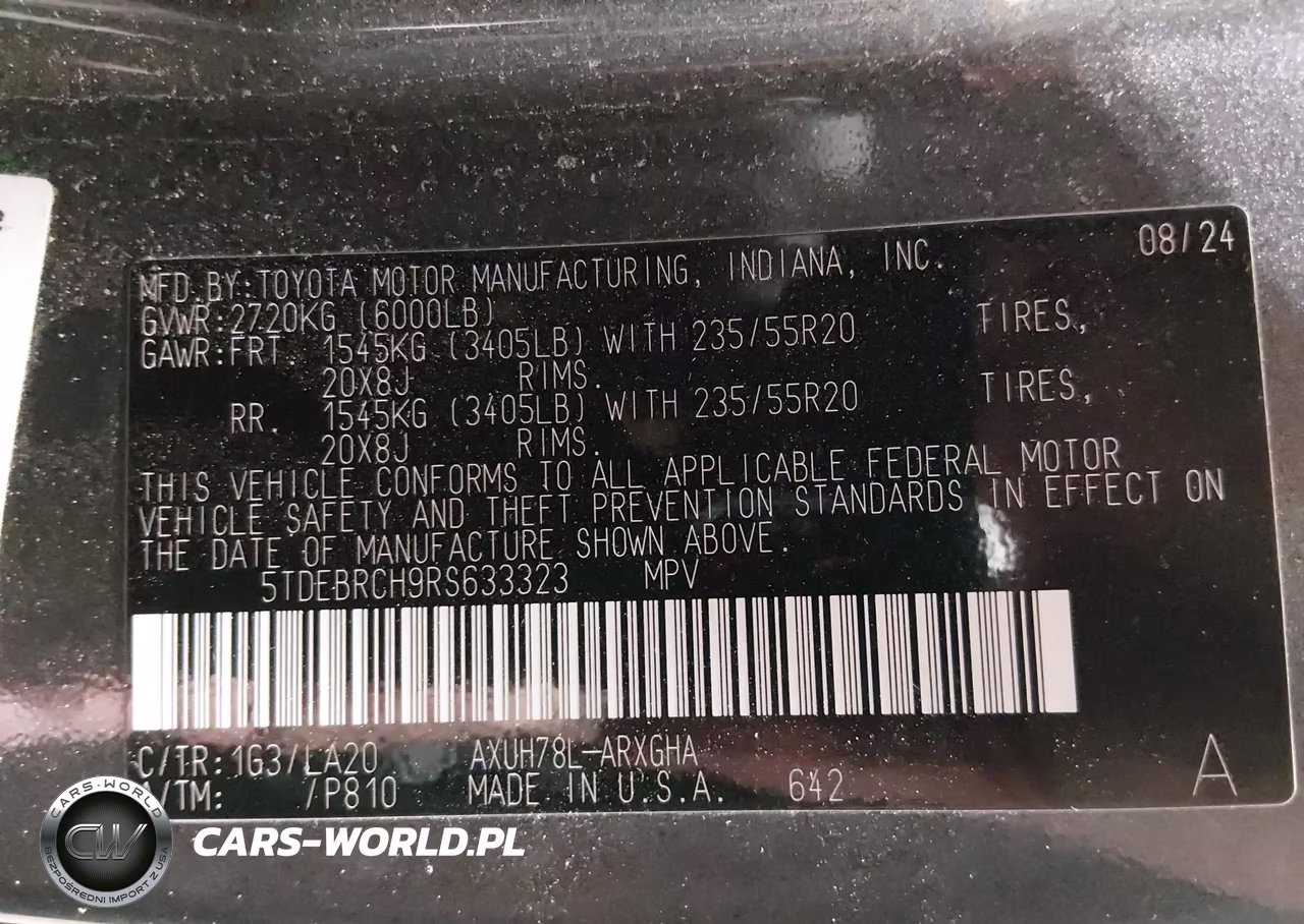 2024 Toyota Highlander Hybrid Platinum VIN:5TDEBRCH9RS633323 - 9