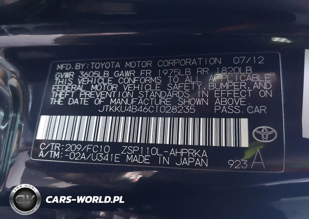 2012 Scion Xd VIN:JTKKU4B46C1028235 - 9
