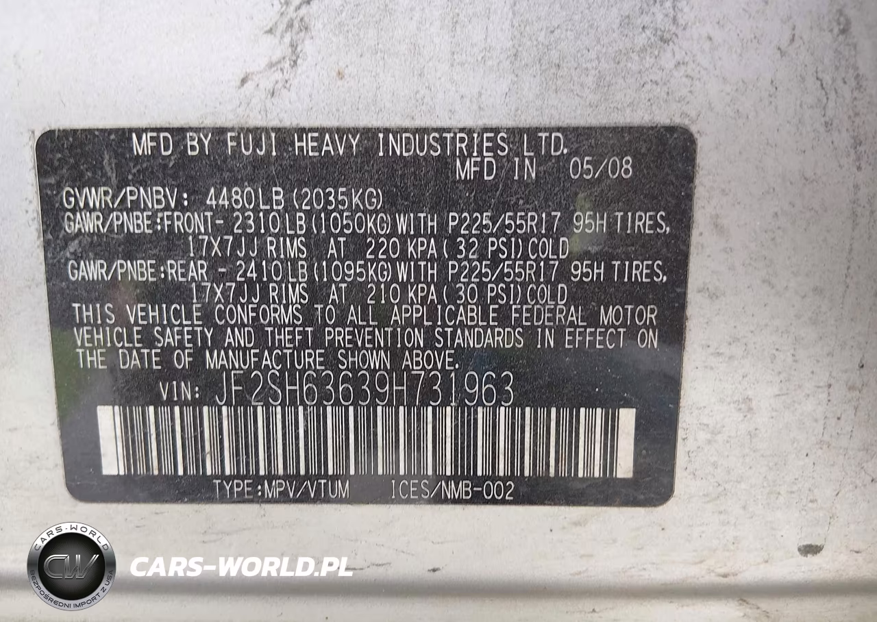 2009 Subaru Forester 2.5X VIN:JF2SH63639H731963 - 9