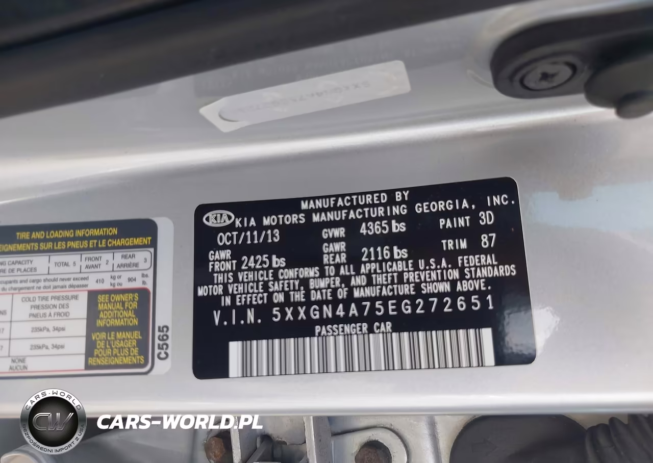 2014 Kia Optima Ex VIN:5XXGN4A75EG272651 - 9