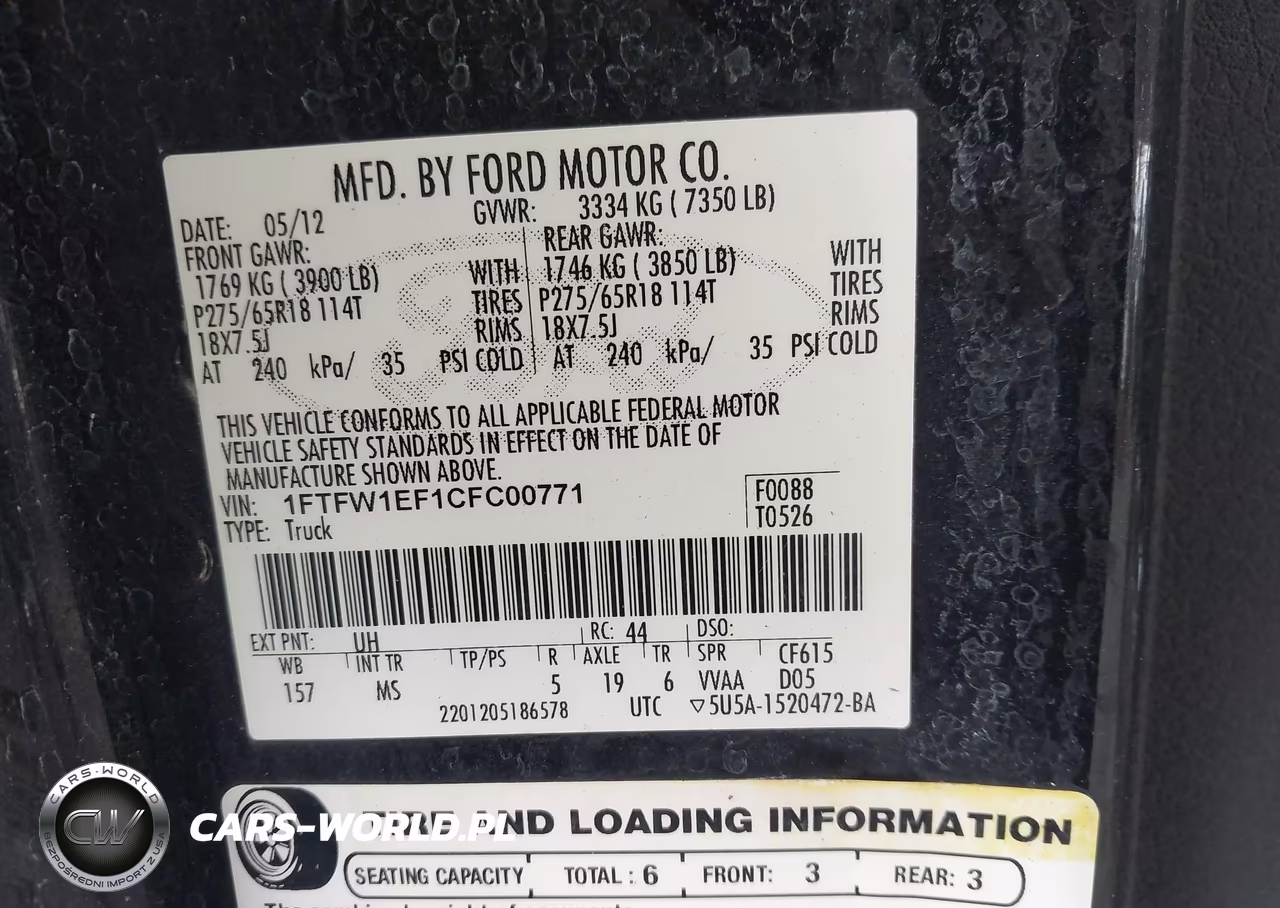 2012 Ford F-150 Xlt VIN:1FTFW1EF1CFC00771 - 9