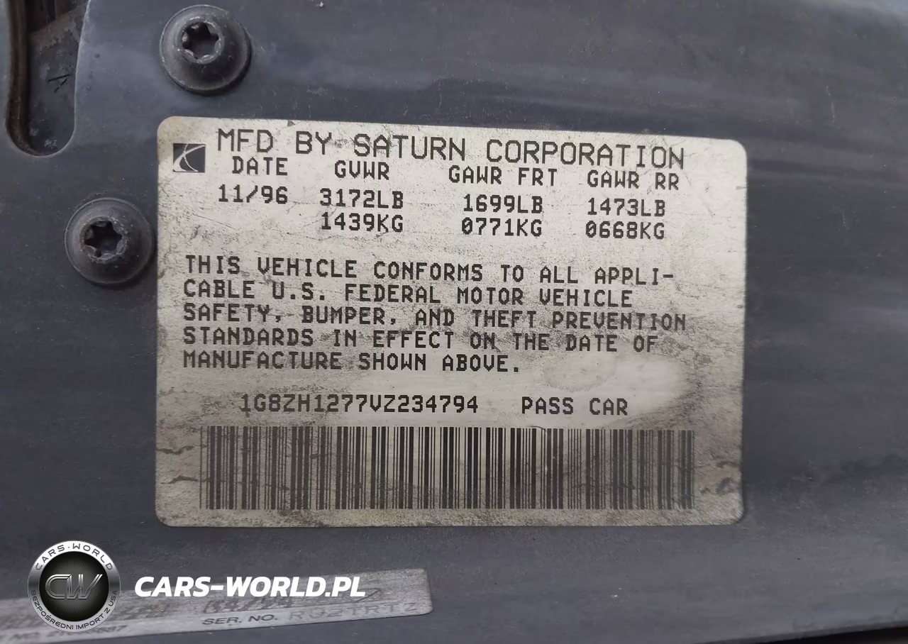 1997 Saturn Sc Sc2 VIN:1G8ZH1277VZ234794 - 9
