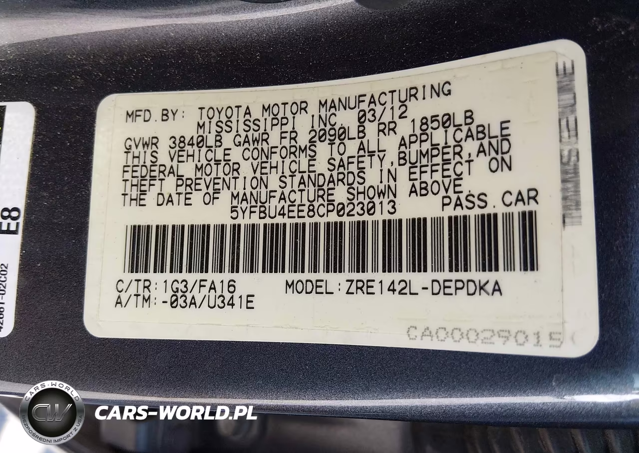 2012 Toyota Corolla L VIN:5YFBU4EE8CP023013 - 9