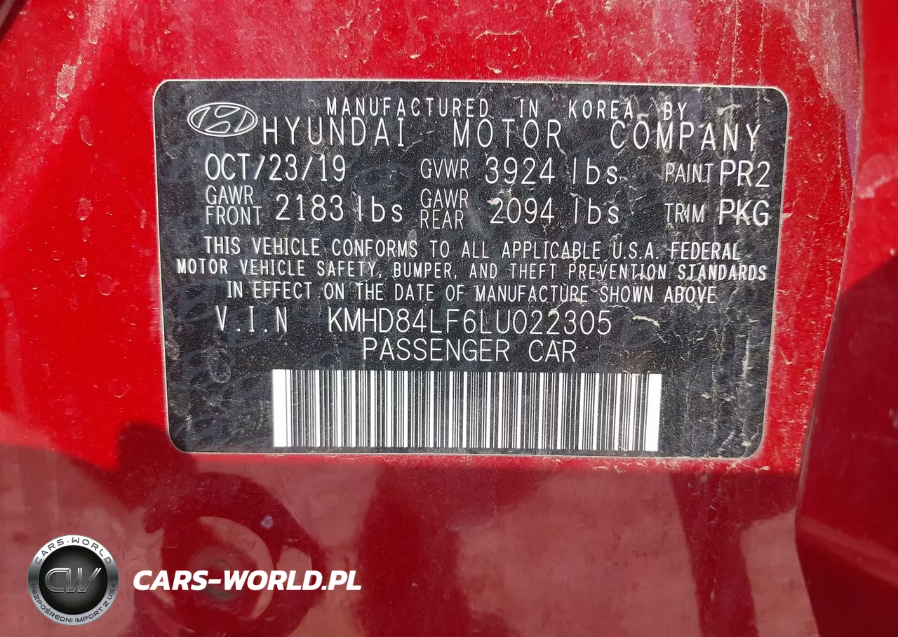 2020 Hyundai Elantra Sel VIN:KMHD84LF6LU022305 - 9