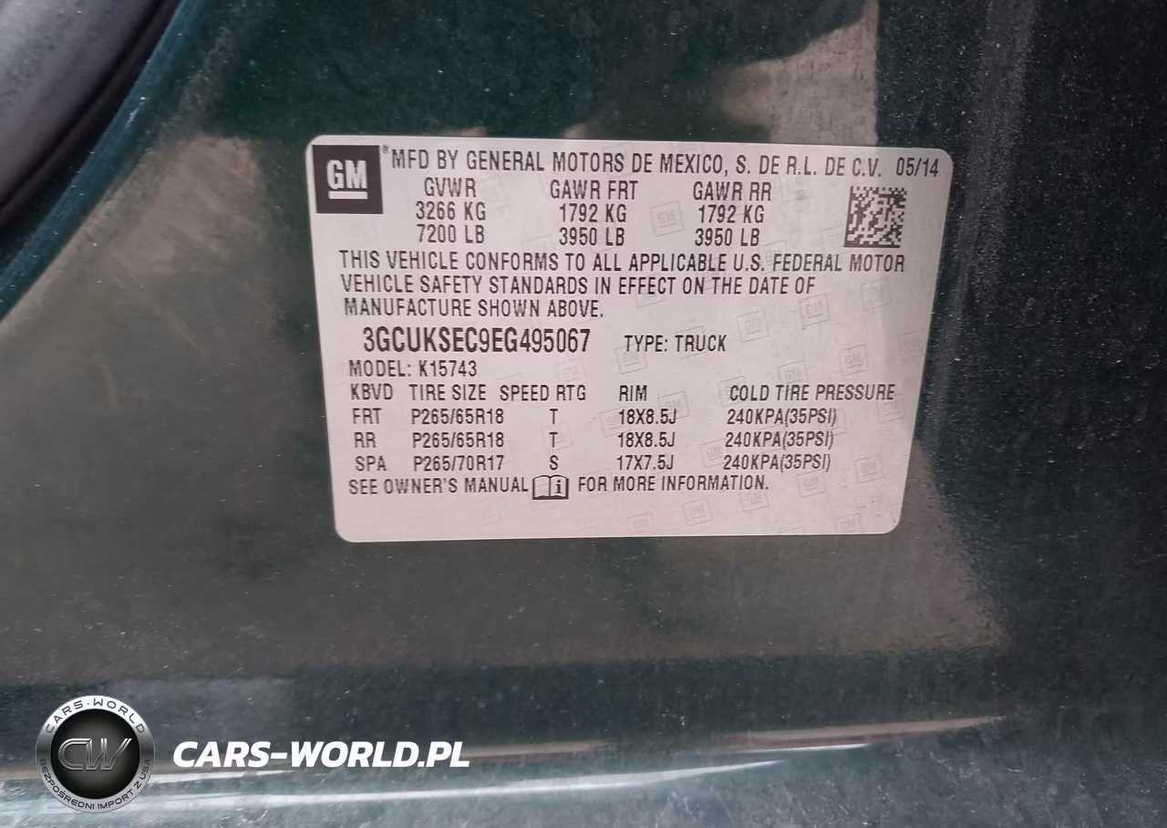 2014 Chevrolet Silverado 1500 Ltz VIN:3GCUKSEC9EG495067 - 9