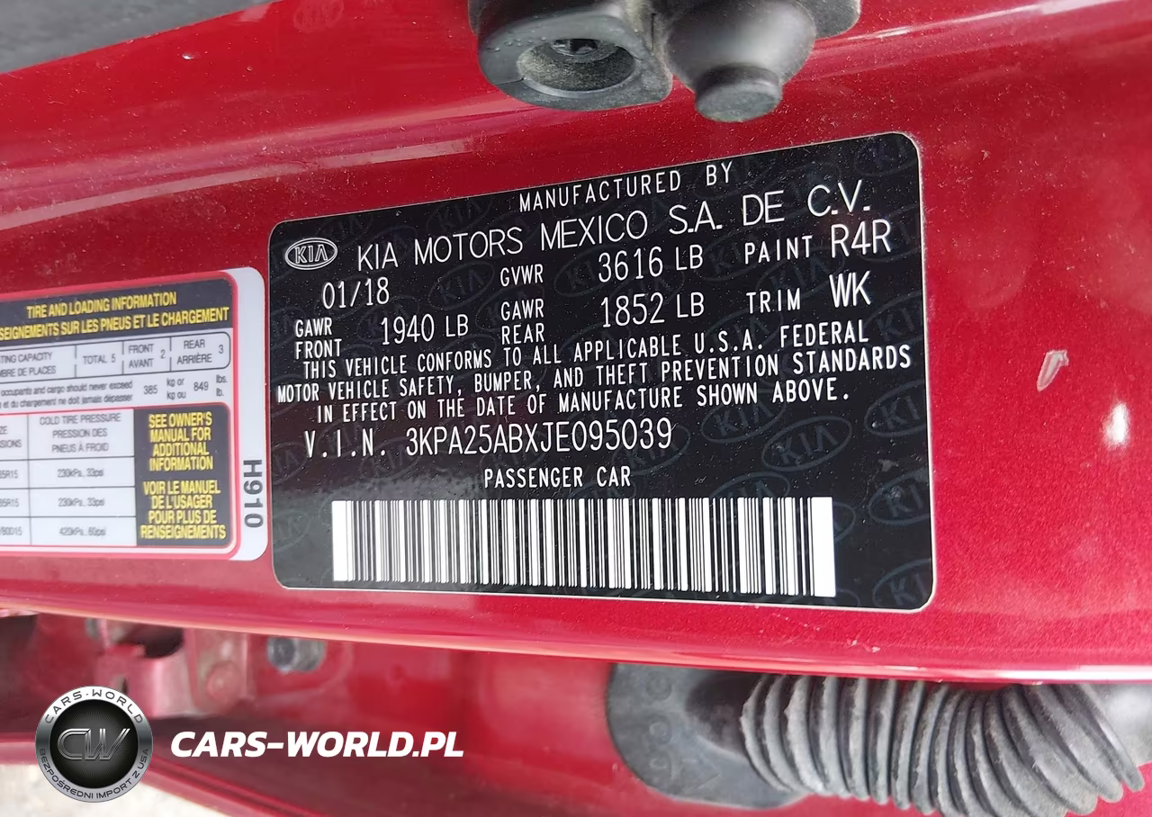 2018 Kia Rio S VIN:3KPA25ABXJE095039 - 5