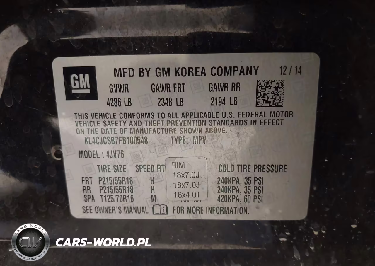 2015 Buick Encore Leather VIN:KL4CJCSB7FB100548 - 9