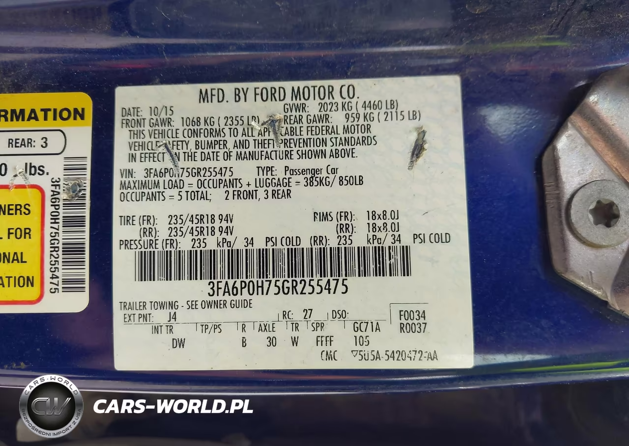 2016 Ford Fusion Se VIN:3FA6P0H75GR255475 - 9