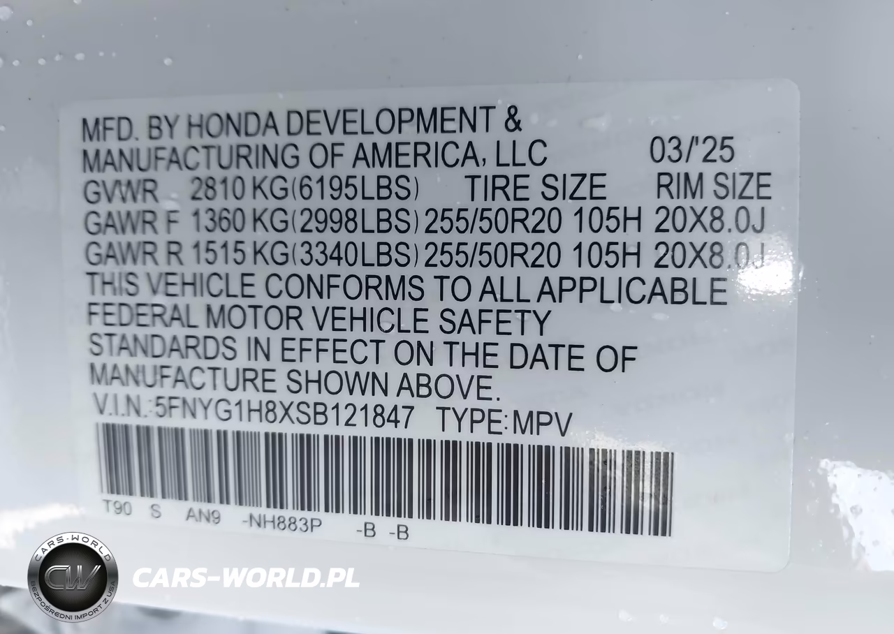 2025 Honda Pilot Elite VIN:5FNYG1H8XSB121847 - 9