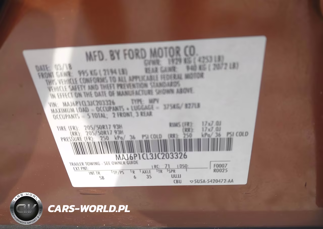 2018 Ford Ecosport Ses VIN:MAJ6P1CL3JC203326 - 9