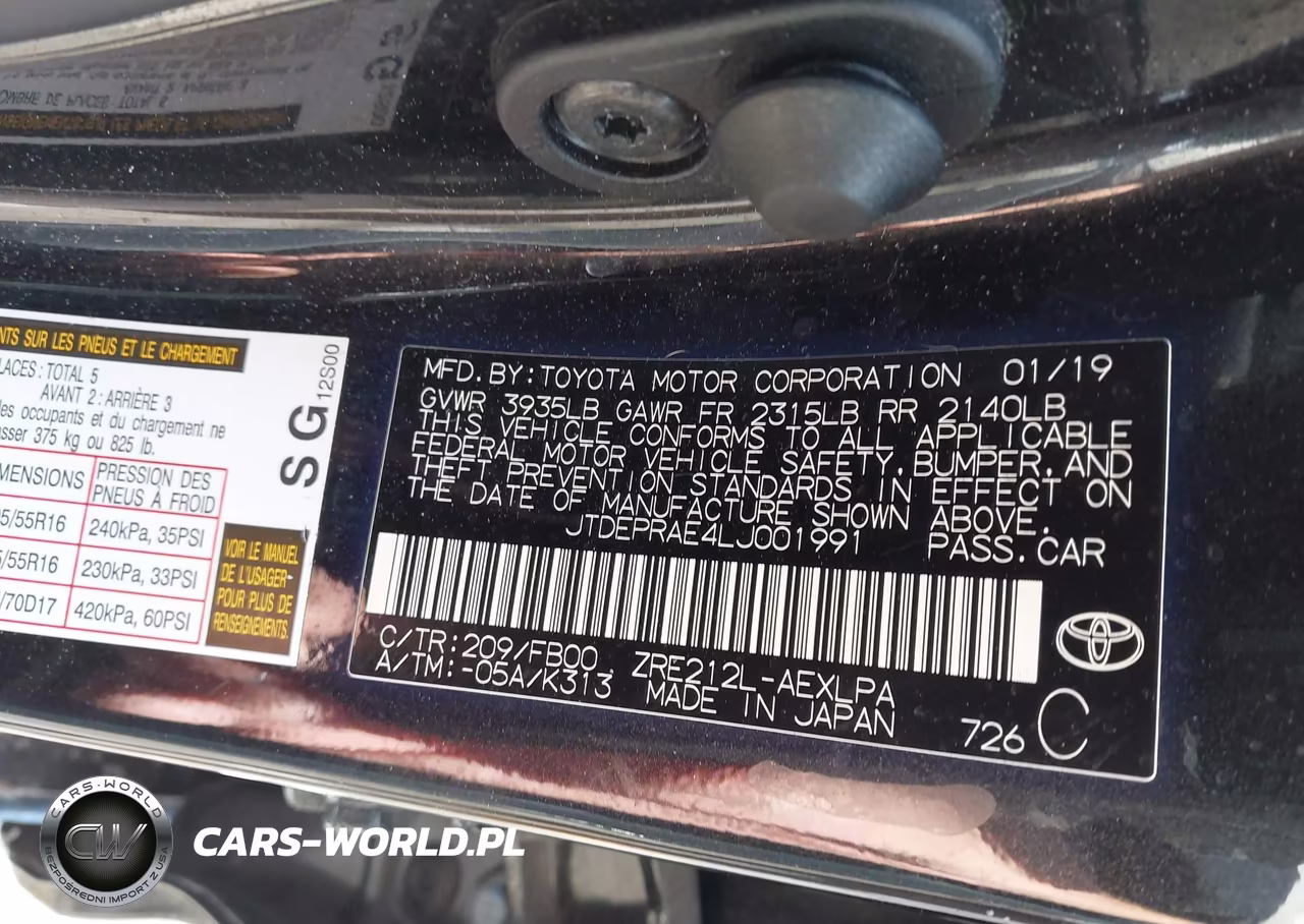2020 Toyota Corolla Le VIN:JTDEPRAE4LJ001991 - 9