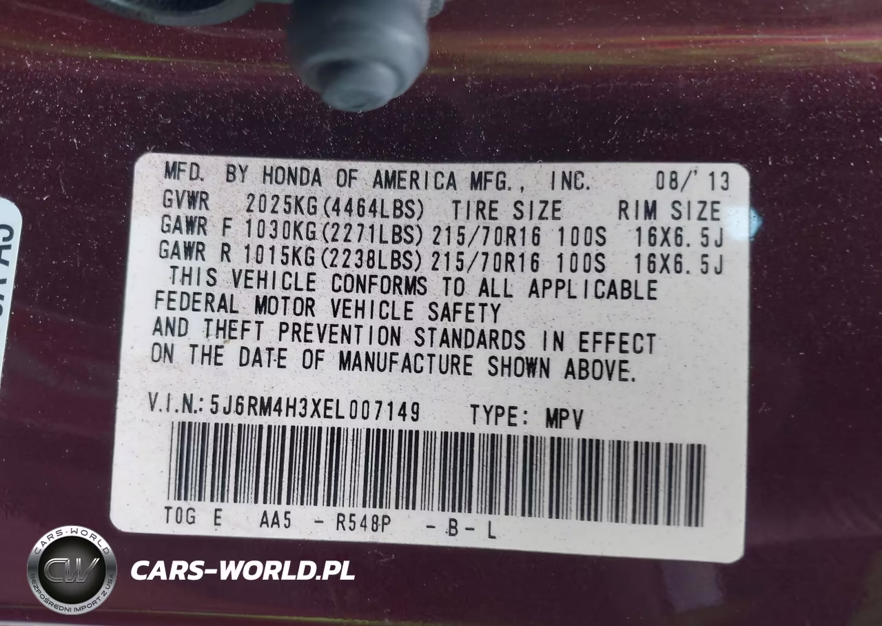 2014 Honda Cr-V Lx VIN:5J6RM4H3XEL007149 - 9