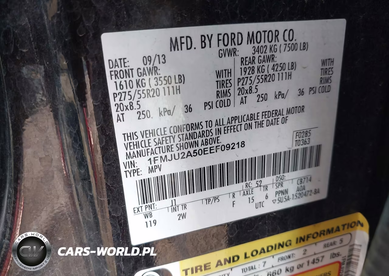 2014 Ford Expedition Limited VIN:1FMJU2A50EEF09218 - 9