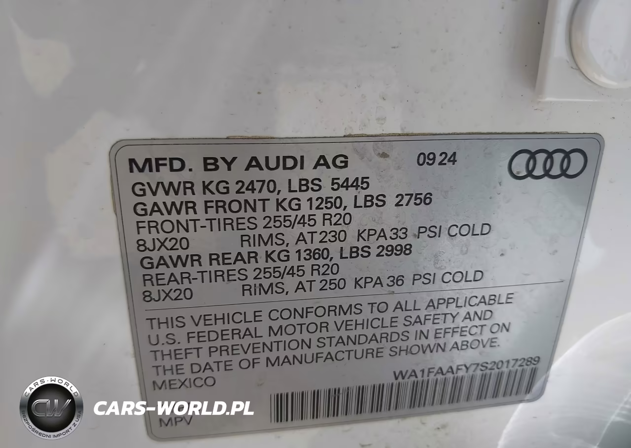 2025 Audi Q5 Prestige 45 Tfsi S Line Quattro S Tronic VIN:WA1FAAFY7S2017289 - 9
