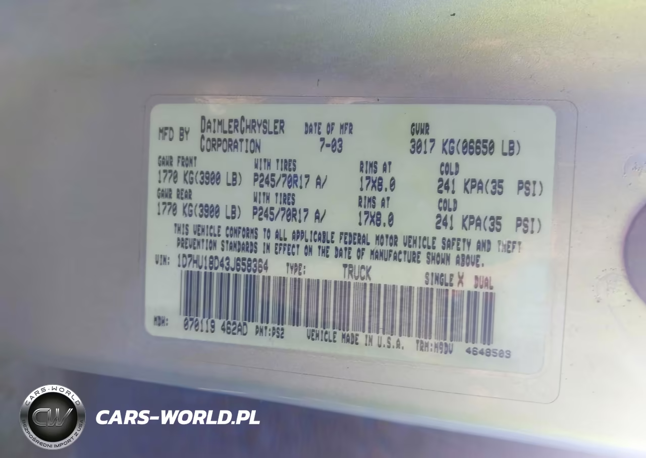 2003 Dodge Ram 1500 Slt-Laramie-St VIN:1D7HU18D43J658364 - 9