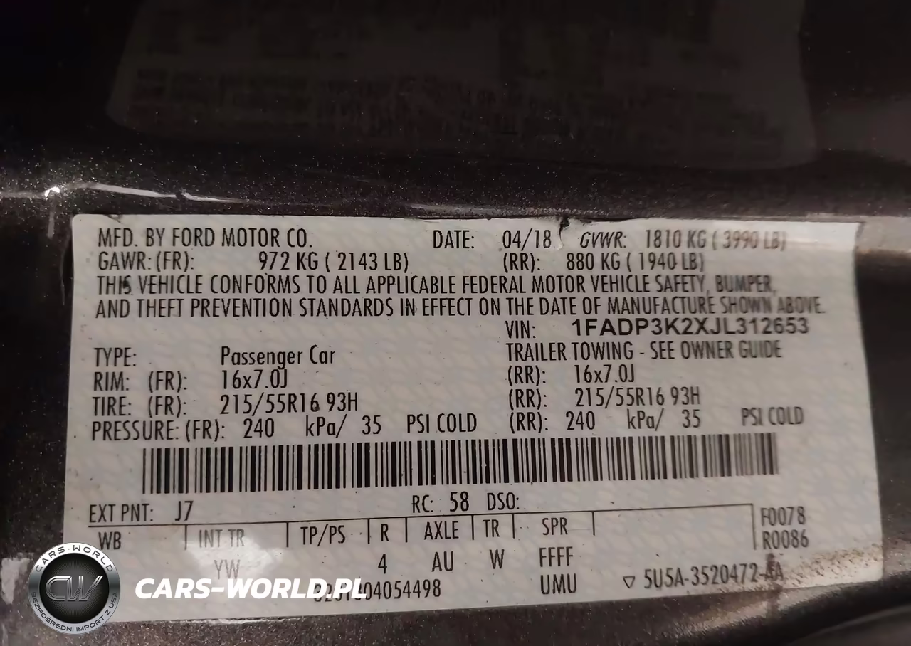 2018 Ford Focus Se VIN:1FADP3K2XJL312653 - 9