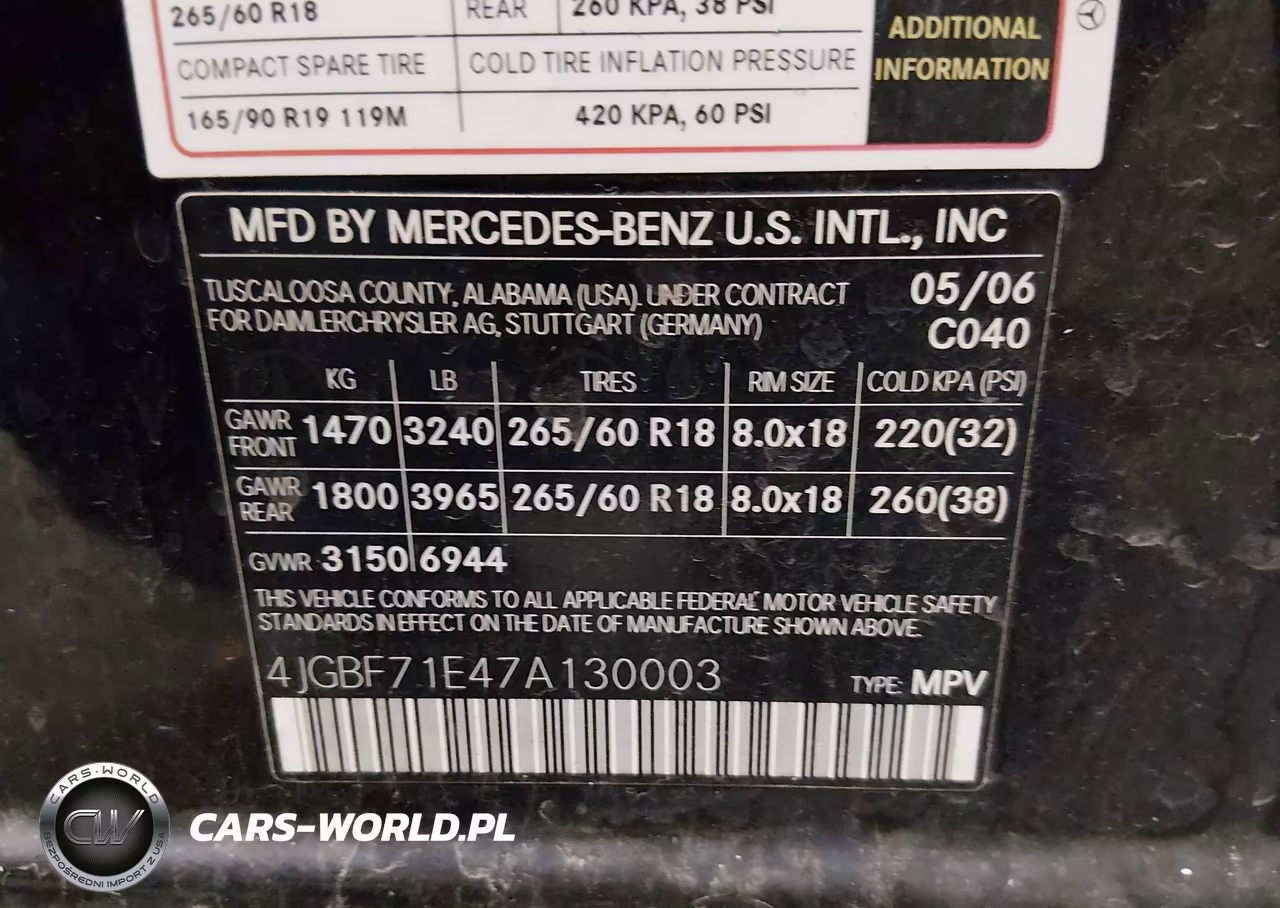 2007 Mercedes-Benz Gl 450 4Matic VIN:4JGBF71E47A130003 - 9