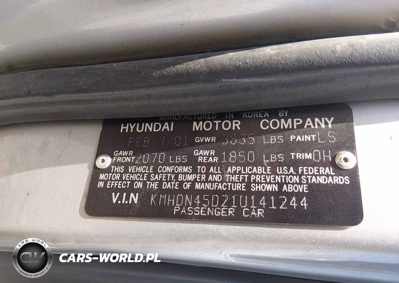 2001 Hyundai Elantra Gls VIN:KMHDN45D21U141244 - 9