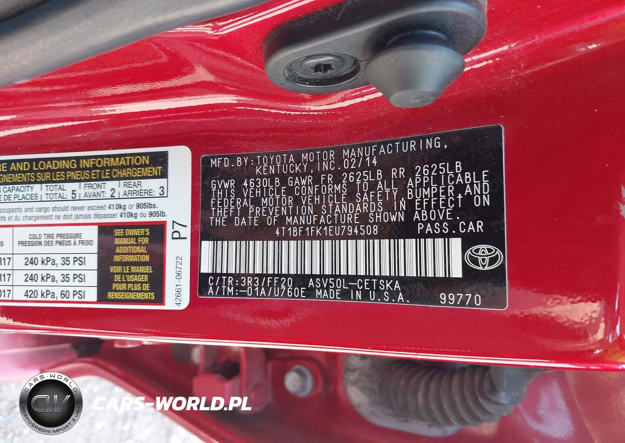 2014 Toyota Camry Se VIN:4T1BF1FK1EU794508 - 9