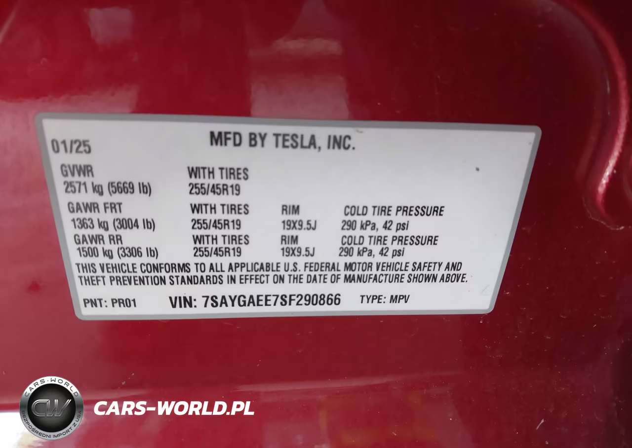 2025 Tesla Model Y Long Range Dual Motor All-Wheel Drive VIN:7SAYGAEE7SF290866 - 9