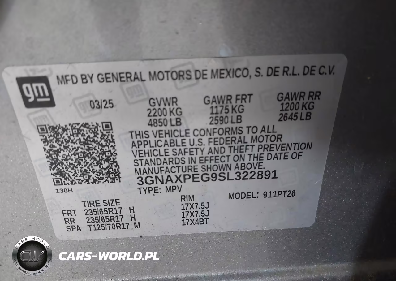 2025 Chevrolet Equinox Awd Lt VIN:3GNAXPEG9SL322891 - 9