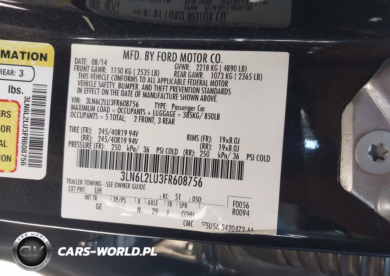 2015 Lincoln Mkz Hybrid VIN:3LN6L2LU3FR608756 - 9