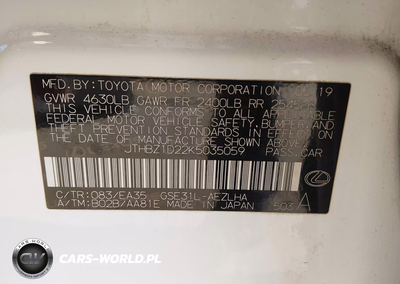 2019 Lexus Is 350 VIN:JTHBZ1D22K5035059 - 9