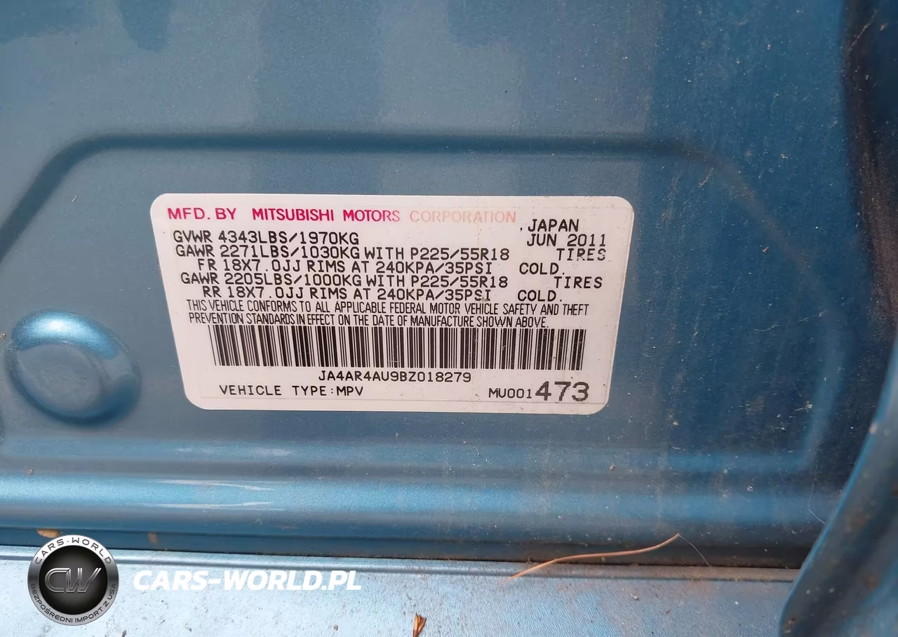 2011 Mitsubishi Outlander Sport Se VIN:JA4AR4AU9BZ018279 - 9