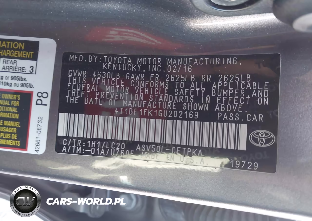 2016 Toyota Camry Xse VIN:4T1BF1FK1GU202169 - 9