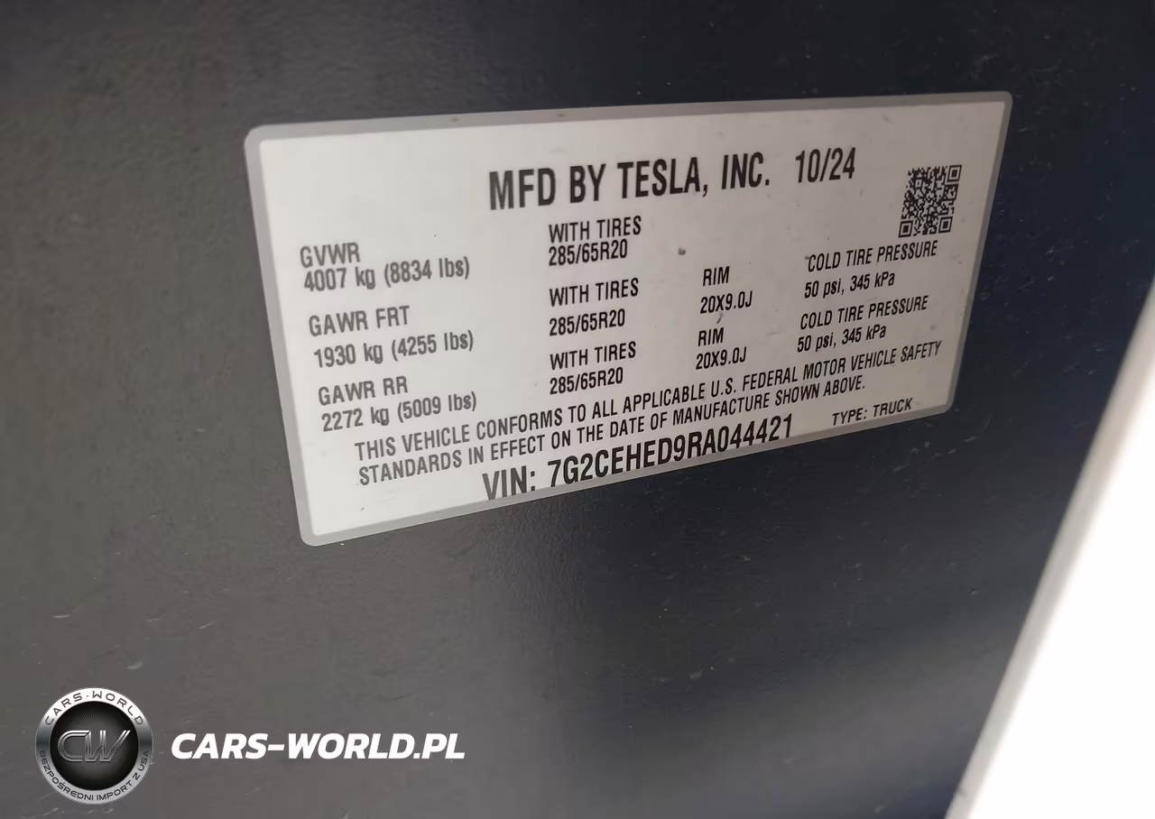 2024 Tesla Cybertruck All-Wheel Drive VIN:7G2CEHED9RA044421 - 9