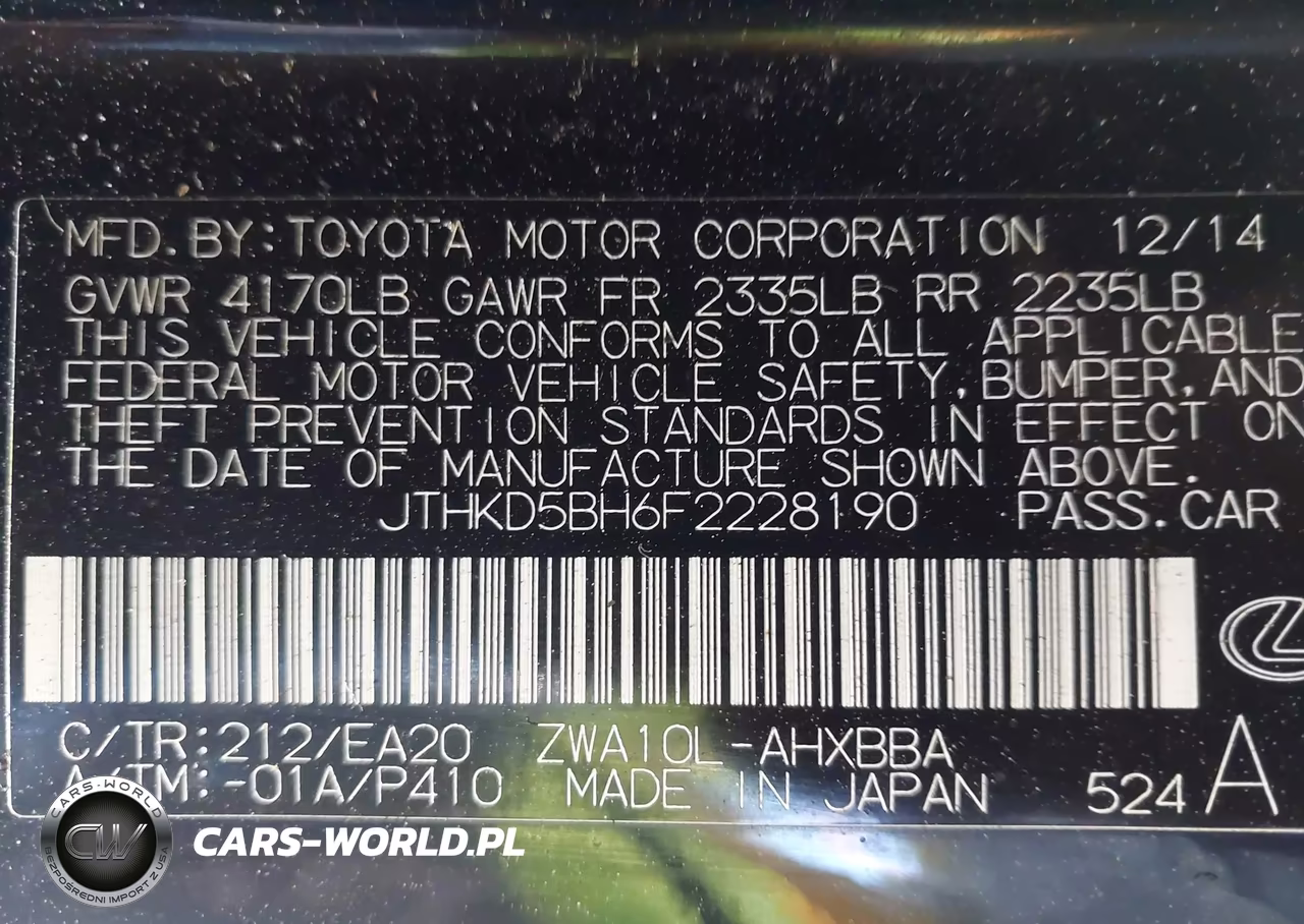 2015 Lexus Ct 200H VIN:JTHKD5BH6F2228190 - 9