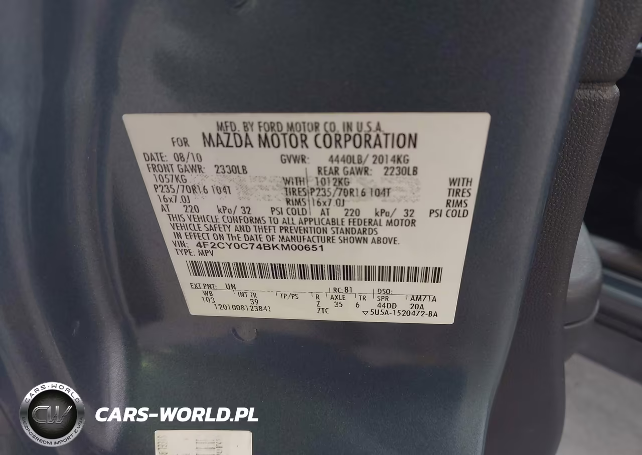 2011 Mazda Tribute I Sport VIN:4F2CY0C74BKM00651 - 9