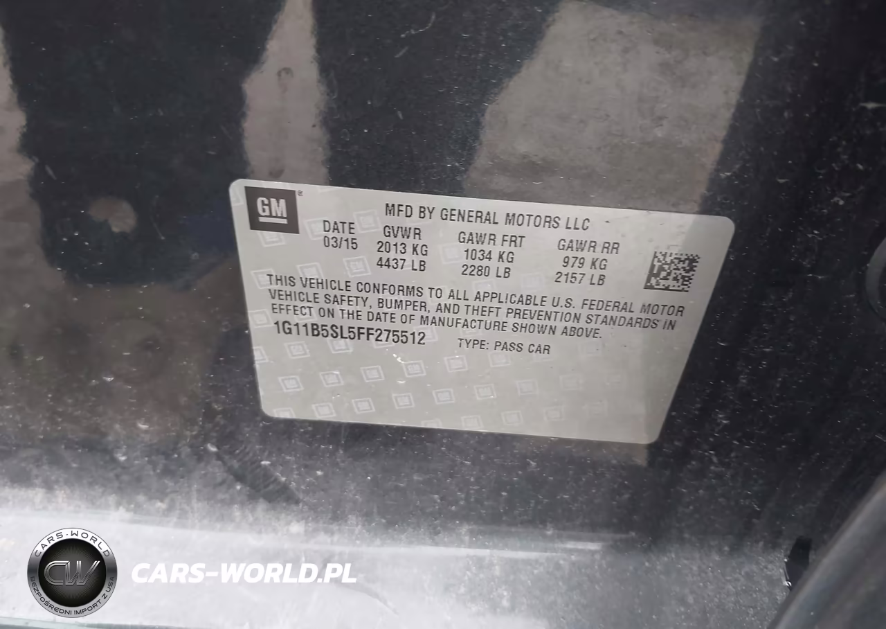 2015 Chevrolet Malibu Ls VIN:1G11B5SL5FF275512 - 9