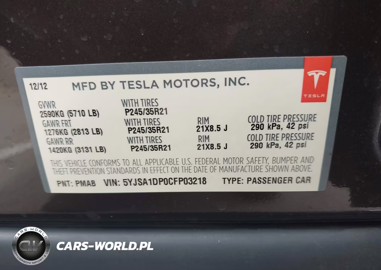 2012 Tesla Model S Performance-Signature Performance VIN:5YJSA1DP0CFP03218 - 9
