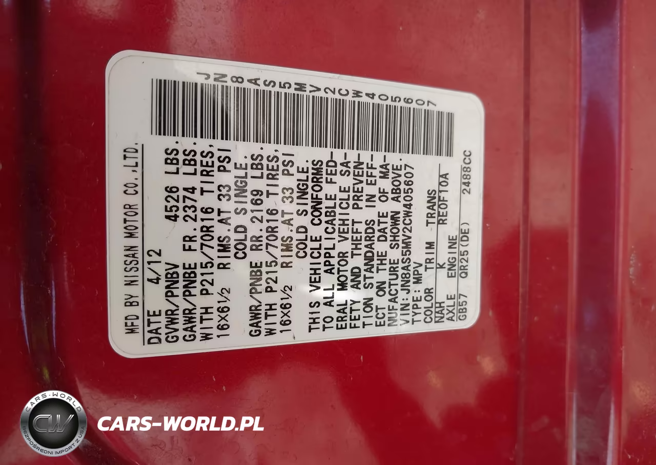 2012 Nissan Rogue S VIN:JN8AS5MV2CW405607 - 9