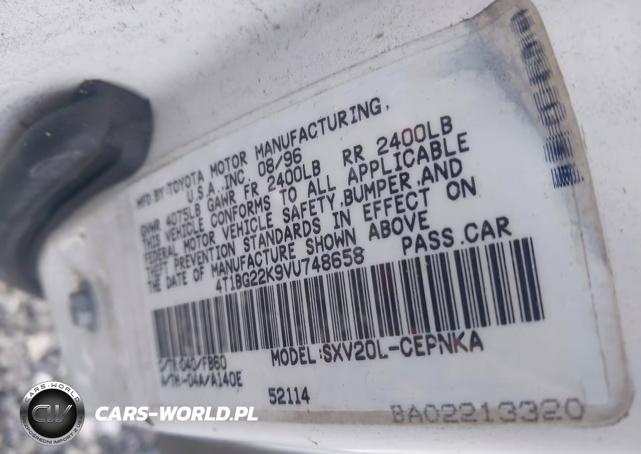 1997 Toyota Camry Le VIN:4T1BG22K9VU748658 - 9