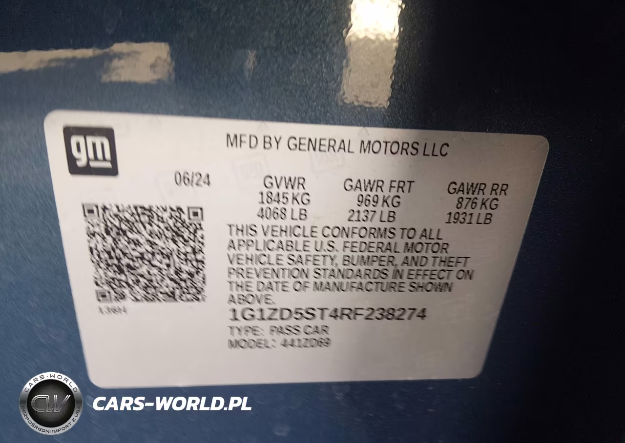 2024 Chevrolet Malibu Fwd 1Lt VIN:1G1ZD5ST4RF238274 - 9